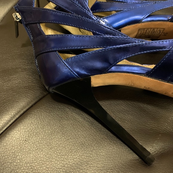 Metallic blue Jimmy Choo for H&M shoes - Picture 6 of 8